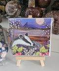 Moonlit Badger Greeting Card