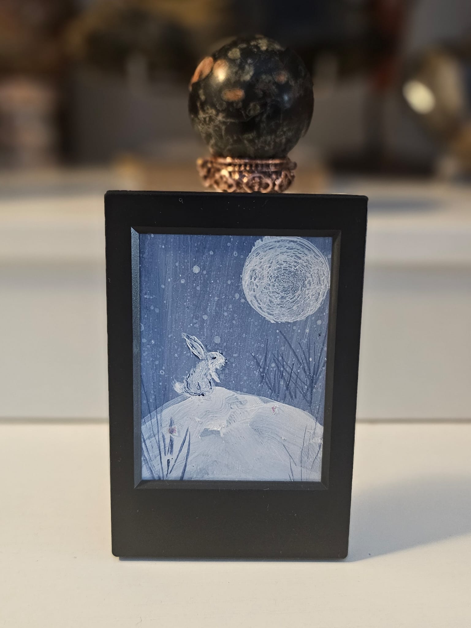 Snow Hare Under Moonlight