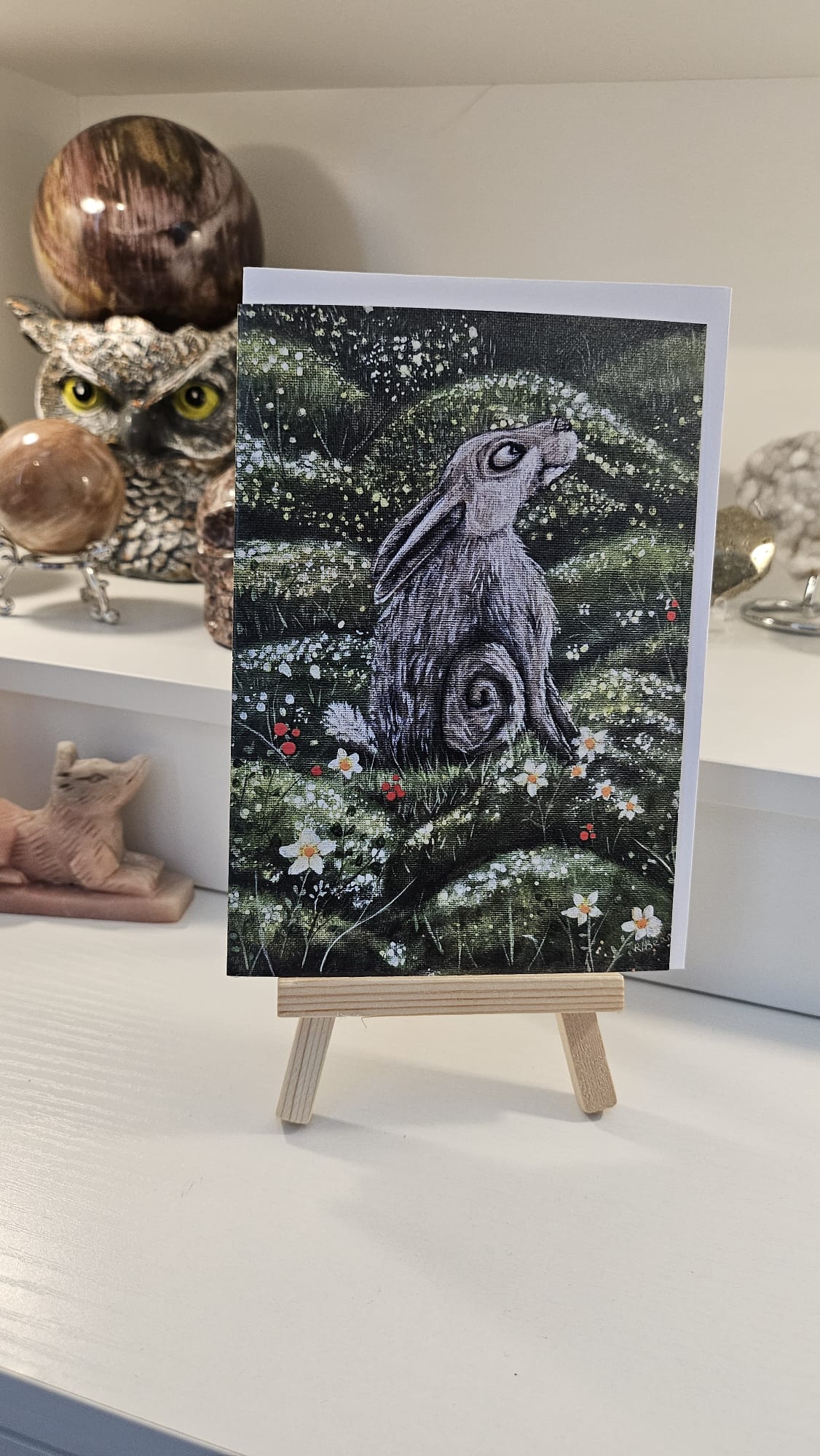 The Hare of Spring Awakening Greeting Card