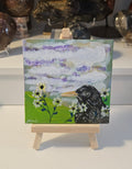 Blackbird & Blossom Mini Bird Painting