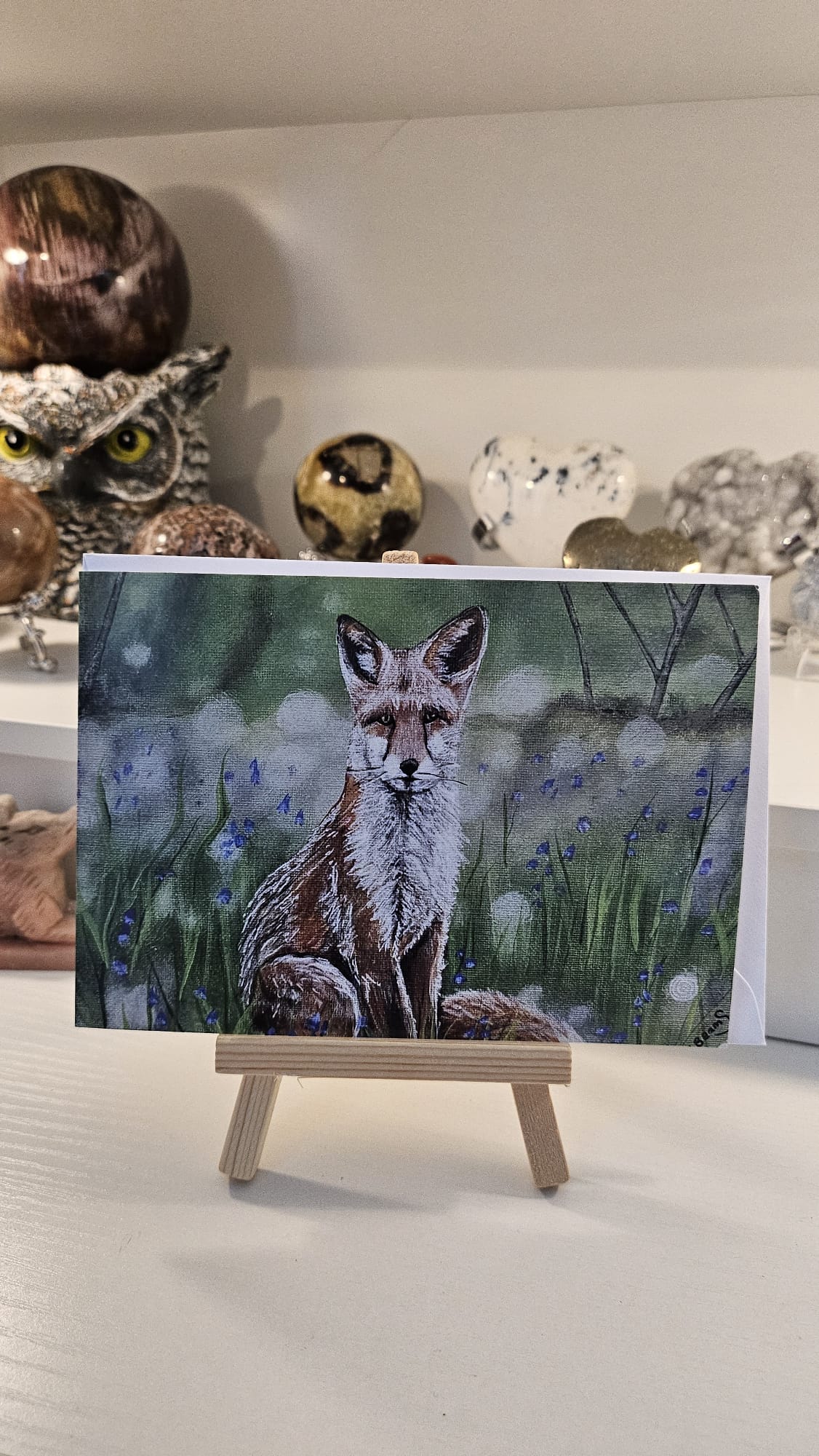 Fox in the Blooming Shade Greeting Card