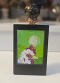 Moonlit Hen in Green Fields