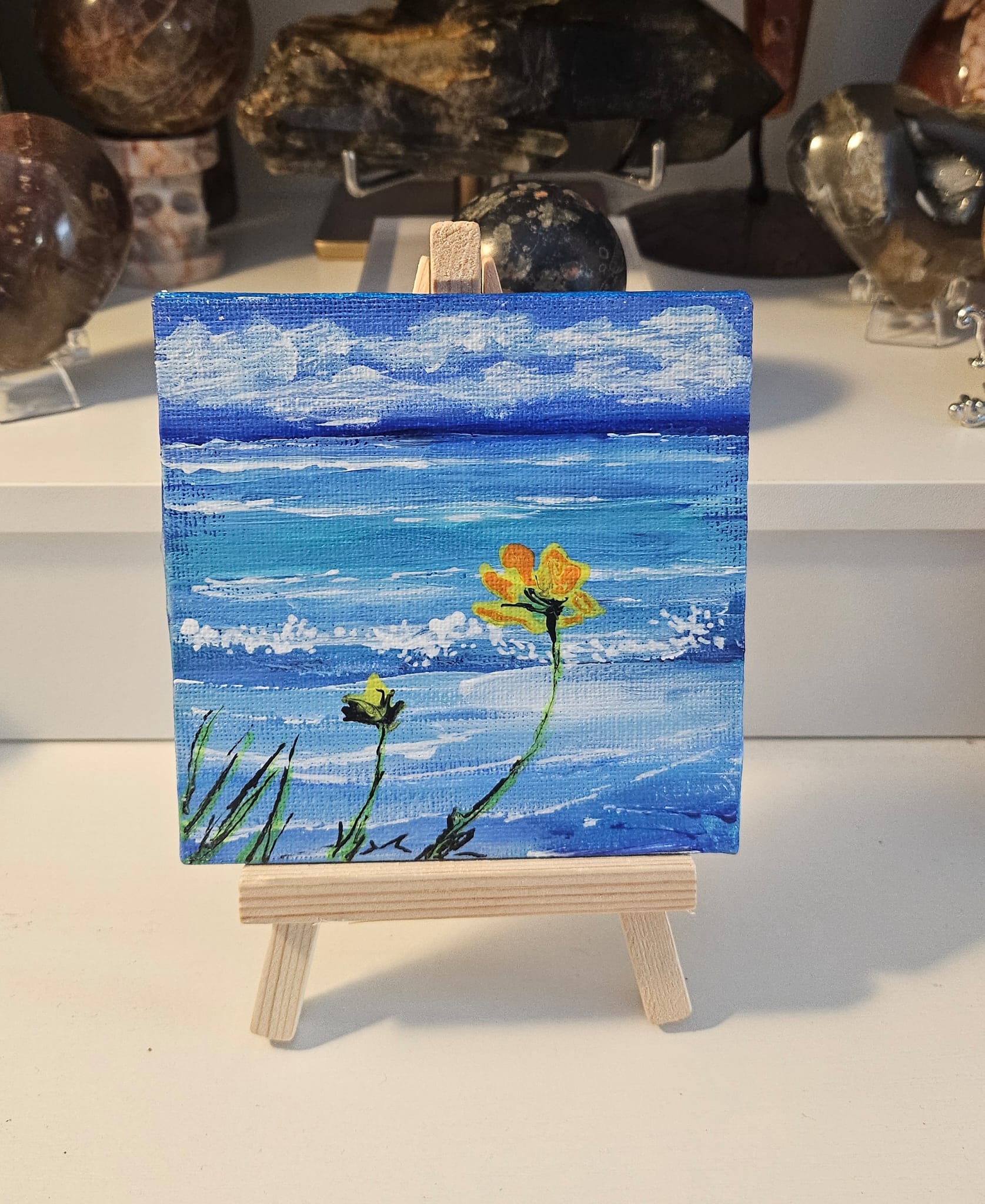 Bloom by the Sea Mini Coastal Flower Painting