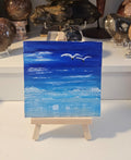 Flight Over Still Waters Mini Coastal Painting