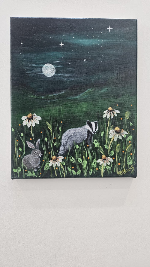 Badger & Hare Moonlit Meadow Acrylic Painting