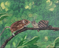 Mouse & Snail Acrylic Painting