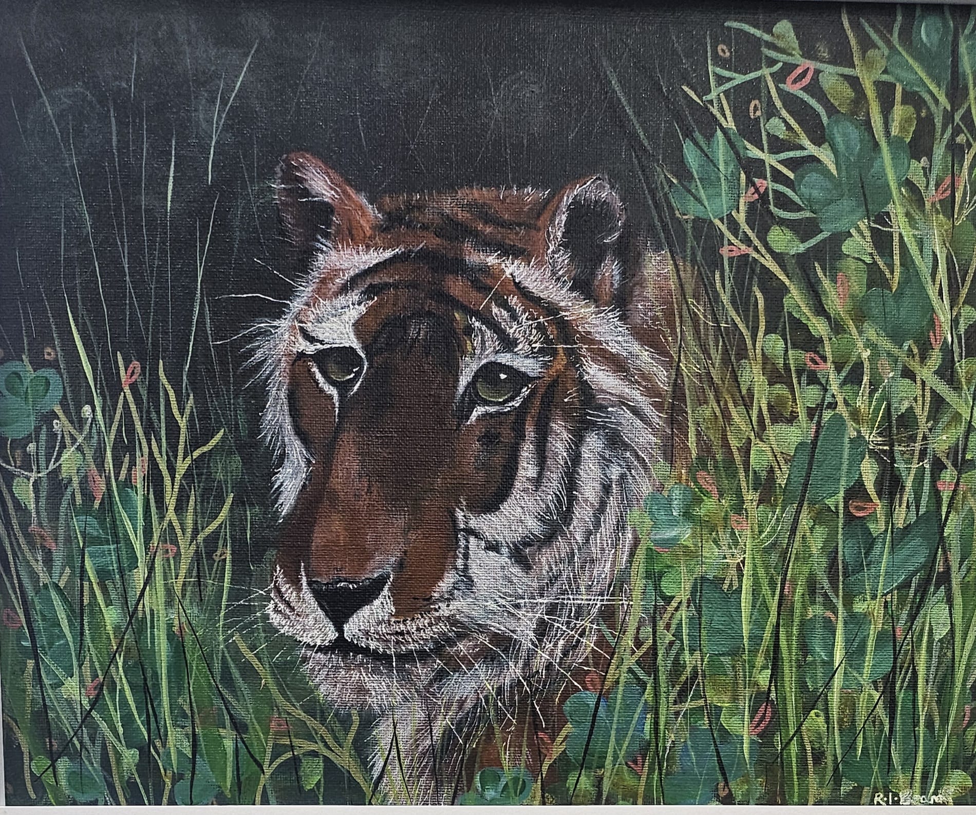 Tiger Acrylic Painting