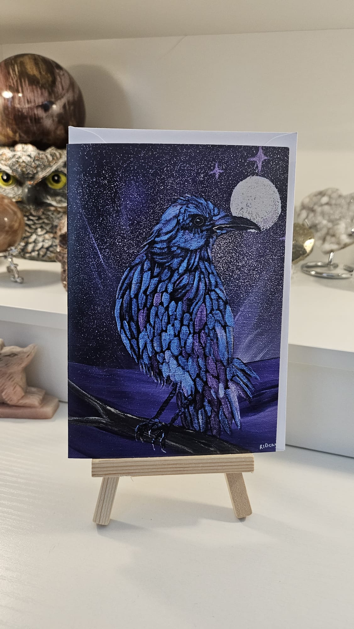 The Raven Beneath the Moon Greeting Card