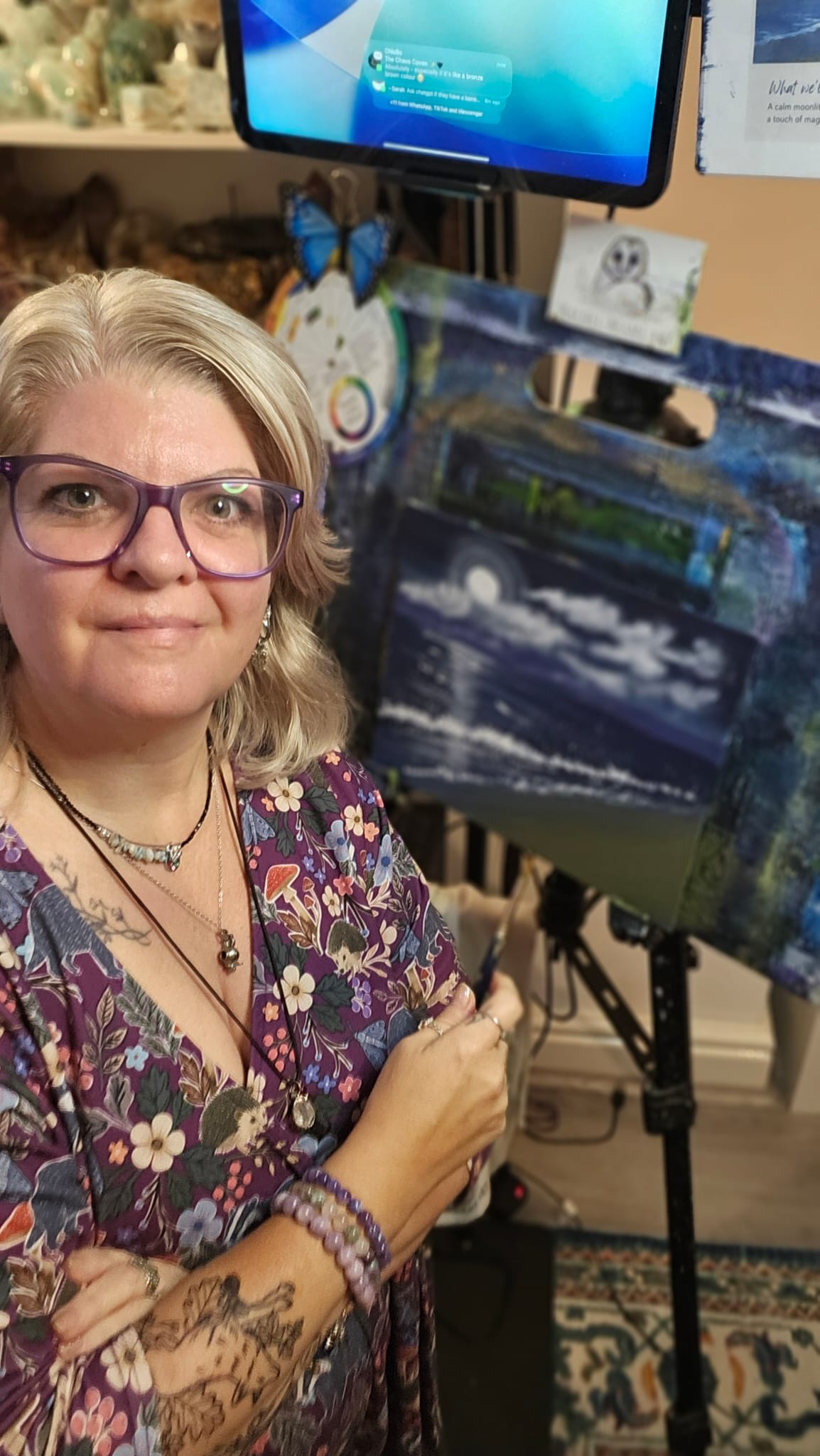 Moonlit Magic Paint-Along — Live Online Class – Rachel Beams Art