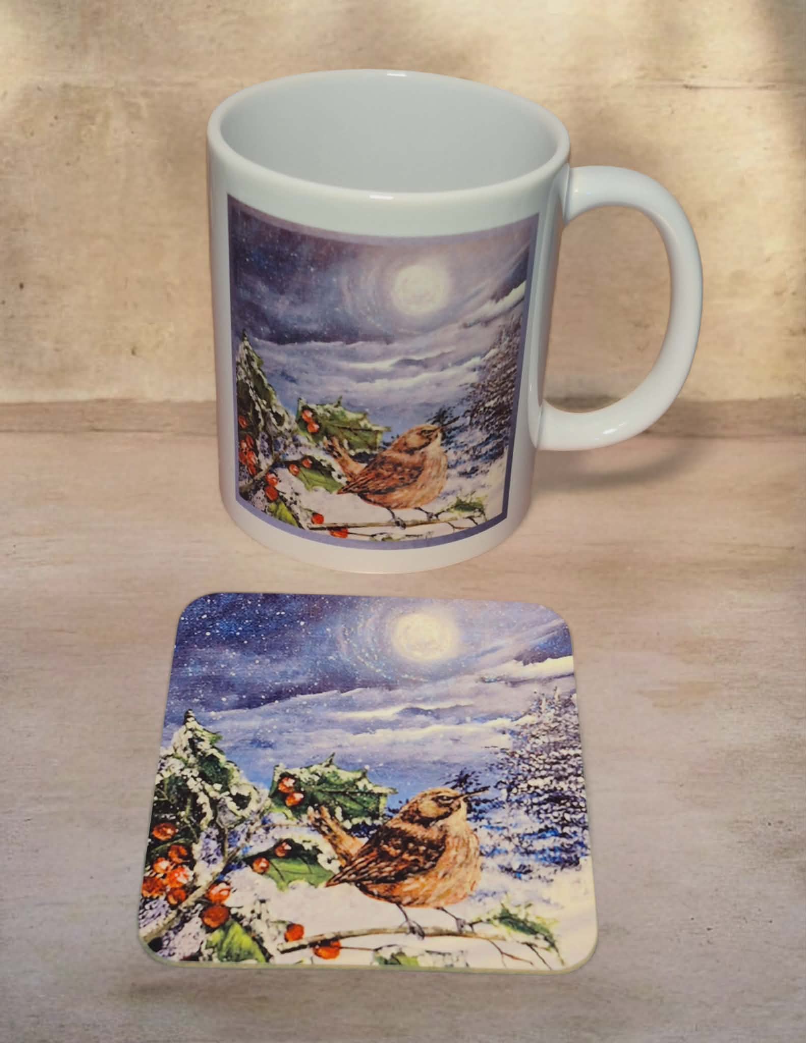 Wren of Renewal Mug & Coaster Set