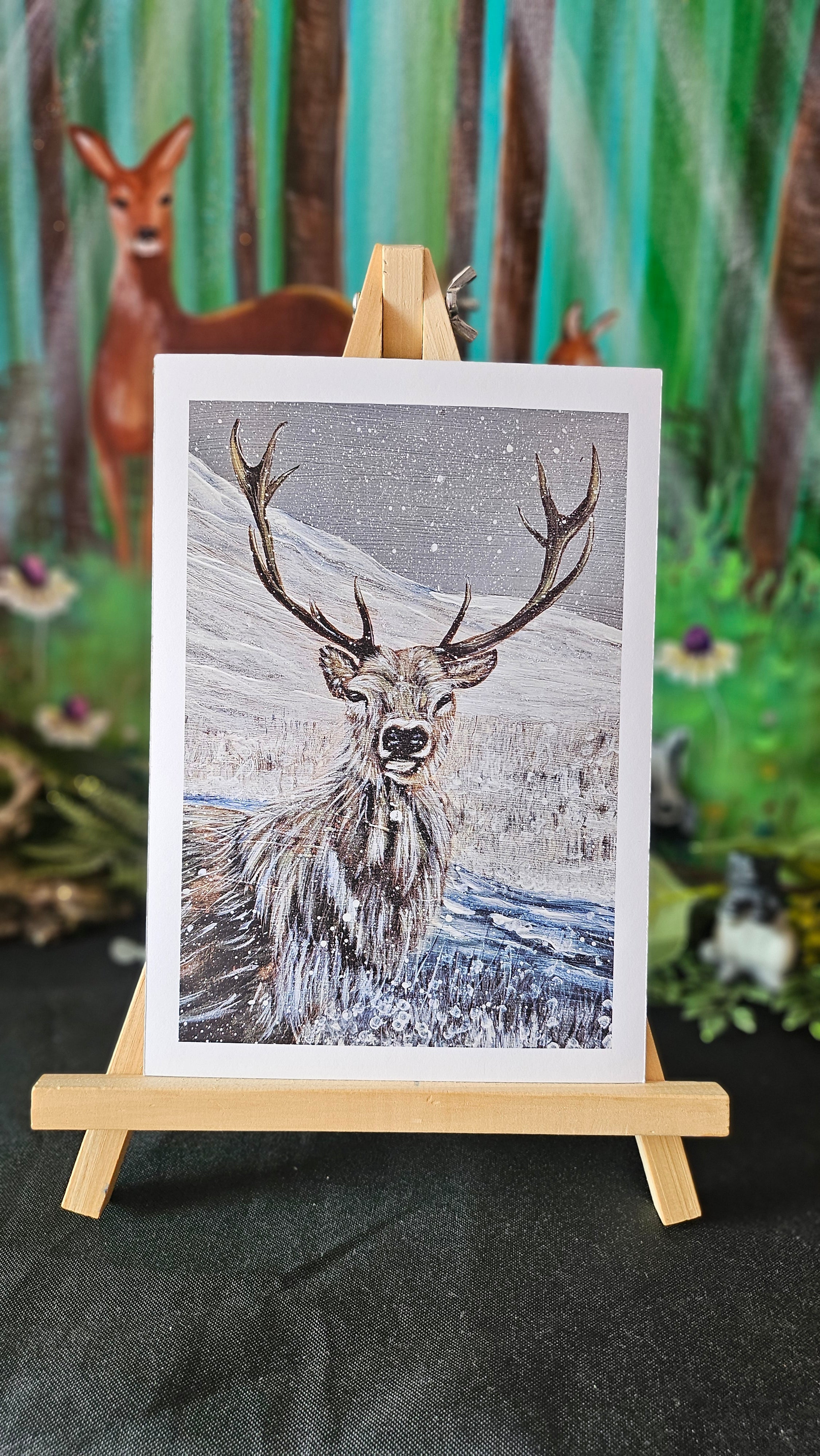 The stag of quiet Strength A5 Print (portrait)