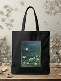 Moonlit Companions Cotton Bag