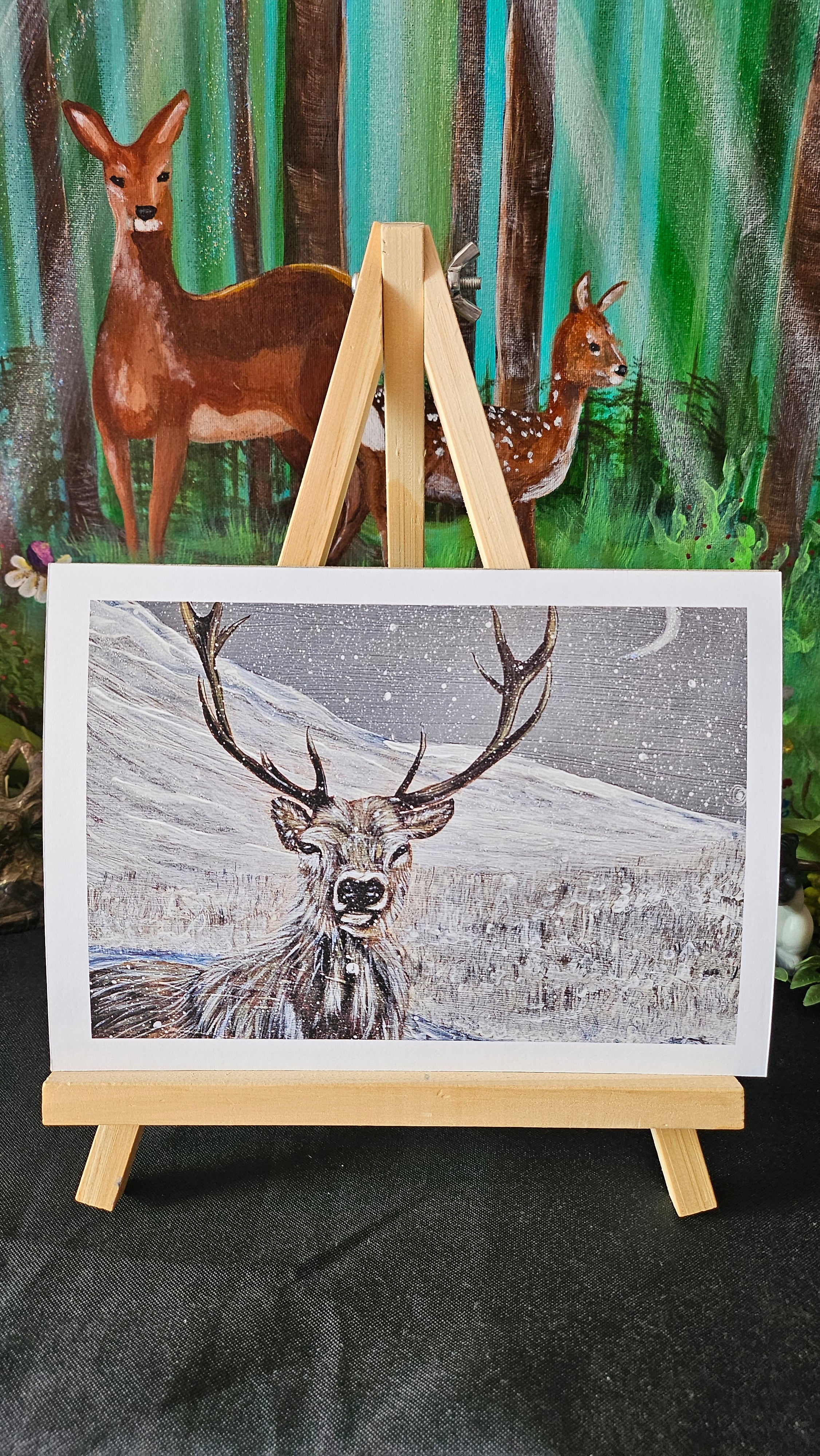 The stag of quiet Strength A5 Print (landscape)